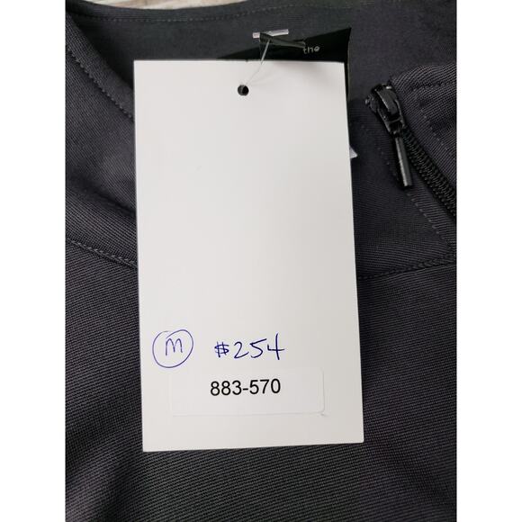 Spirithouse Women's Half Zip Dark Grey Sweatshirt Size M Front Pockets Lagenlook - Picture 8 of 8